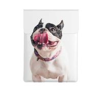 Bulldog francese felice e curioso, Custodia per laptop in pelle PU, borsa per notebook, custodia per laptop, custodia per tablet