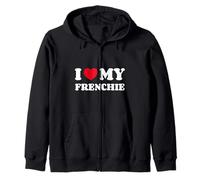 Bulldog Francese French Bulldog I Love My Frenchie Felpa con Cappuccio