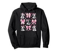Bulldog francese Frenchie Dog Mom Girl Coquette Bow Rosa Felpa con Cappuccio