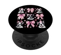 Bulldog francese Frenchie Dog Mom Girl Coquette Bow Rosa PopSockets PopGrip Adesivo