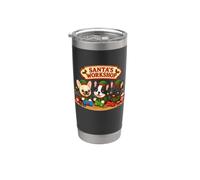 Bulldog francese Frenchie Santa's Workshop presenta il Polo Nord Bicchiere termico in acciaio inox doppia parete