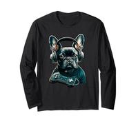 Bulldog francese Gaming Design | Simpatico Frenchie Gamer Maglia a Manica