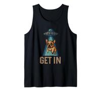 Bulldog francese Get In Alien stampato a punto croce stile cane Canotta