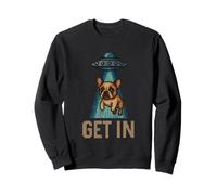 Bulldog francese Get In Alien stampato a punto croce stile cane Felpa