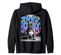 Bulldog francese Graffiti cane mamma divertente amante degli animali (arte posteriore) Felpa con Cappuccio