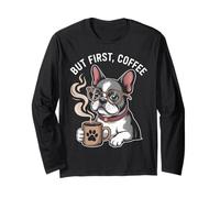 Bulldog francese hipster Frenchie Coffee Dog Maglia a Manica