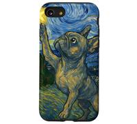 Bulldog francese in stile notte stellata pittura Van Gogh Custodia per iPhone SE (2020) / 7/8