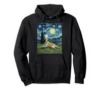 Bulldog Francese in Stile Notte Stellata Pittura Van Gogh Felpa con Cappuccio