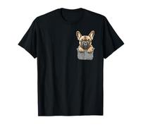Bulldog francese in tasca simpatico proprietario amante dei cani Maglietta