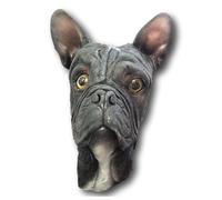 Bulldog Francese Maschera Completo Testa Deluxe Lattice Cane Animale Costume