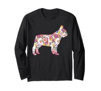 Bulldog Francese Motivo Floreale Maglia a Manica