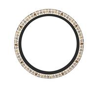 Bulldog francese motivo senza cuciture in stile vintage Coprivolante per auto universale da 15 pollici Coprivolante elastico antiscivolo