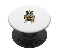 Bulldog francese nei panni di un gladiatore romano PopSockets PopGrip Adesivo