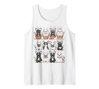 Bulldog Francese Pasquale Divertente Coniglietto Francese Floreale Cane Mamma Canotta