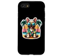 Bulldog francese proprietario di cani vibrazioni estive vacanze sole tropicale Custodia per iPhone SE (2020) / 7 / 8