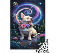 Bulldog francese Puzzle Impossibili 1000 Pezzi vortice arcobaleno Decorazione Per La Casa. Rilassamento E Intelligence Per Adulti E Ragazzi Da 14 Anni 1000pcs (75x50cm)
