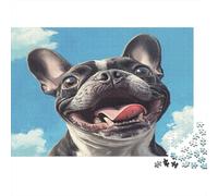 BULLDOG FRANCESE Puzzle Impossibili 1000Pcs Cielo Blu Nube Decorazione Per La Casa. Giochi Rilassamento E Intelligence Per Adulti E Ragazzi Da 14 Anni 1000pcs (75x50cm)