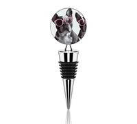 Bulldog Francese Rosa Vetro Vino Saver Pompa Sottovuoto Bottiglia Champagne Stopper Multicolor A Prova di Perdite E Riutilizzabile, Mantiene la Freschezza delle Bevande
