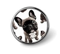 Bulldog francese rotondo distintivo carino smalto spilla personalizzata abbigliamento decorazione unisex porta badge cappelli borse camicie decorazione