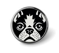 Bulldog francese rotondo distintivo carino smalto spilla personalizzata abbigliamento decorazione unisex porta badge cappelli borse camicie decorazione