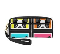 Bulldog francese stampato, Borsa per il trucco Borsa per cosmetici Borsa da viaggio portatile da toilette Astuccio in pelle per donne e ragazze