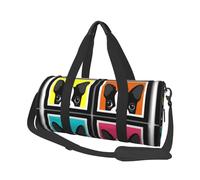 Bulldog francese stampato, Borsone da viaggio di grande capacità Borsa rotonda Borsa da viaggio sportiva Borsa da viaggio Borsa da fitness