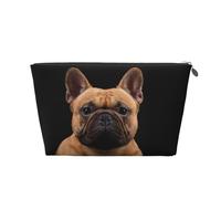 Bulldog francese sul nero, Borsa da toilette Borsa per trucco Borsa per cosmetici Borsa da toilette da viaggio portatile