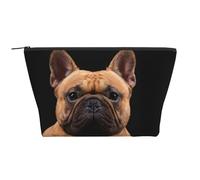 Bulldog francese sul nero, Borsa da toilette Borsa per trucco Borsa per cosmetici Borsa da toilette da viaggio portatile