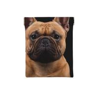 Bulldog francese sul nero, Spremere il portafoglio superiore da donna Borsa portaoggetti Piccola portamonete Portamonete