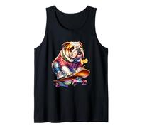 Bulldog francese sul pattinaggio Regali di cani dolci Canotta