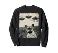 Bulldog francese UFO Alien Selfie extraterrestre Felpa