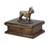 Bulldog francese - urna per ceneri di cane, urna classica con statuetta, urna el