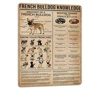 Bulldog francese vintage, poster in metallo e alluminio con scritta "Come capire il bulldog?", decorazione da parete, 5,5x8