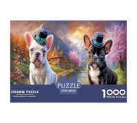 Bulldog francesePuzzle Impossibili 1000 Pezzi Mountain Village Decorazione Per La Casa. Rilassamento E Intelligence Per Adulti E Ragazzi Da 14 Anni 38x26cm/1000pcs