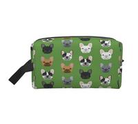 Bulldog francesi Frenchie Cane carino Cani Cane Cane, Borsa per il trucco Borsa per cosmetici Borsa da viaggio portatile da viaggio Borsa per trucco Organizer