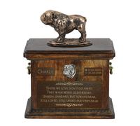 Bulldog I urna con l'immagine di un cane e una tavoletta Art-Dog
