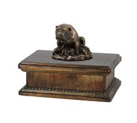 Bulldog II - un'urna per le ceneri del cane, un'urna classica con statuetta, un'