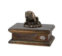 Bulldog III Holzurne Con Uno Ritratto Art-Dog