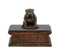 Bulldog III - un'urna per le ceneri del cane, un'urna classica con statuetta, un