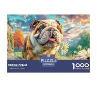 Bulldog in GardenHerculean Jigsaw Puzzles for Adults A 1000-Piece (Advanced) Epic of Impossible, Hard, And Difficult Challenging Puzzle Games - The Supreme Gift for Puzzle-Loving Adults And Kids Age