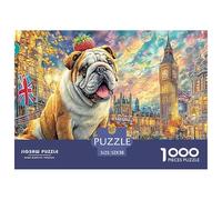 Bulldog in LondonGigantic 1000-Piece Jigsaw Puzzles for Adults An Arsenal of 1000 Ruthlessly Difficult Challenging Puzzle Game Pieces - Engineered to Be A Trophy Gift Jigsaw Puzzles for Adults And Ki