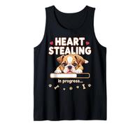 Bulldog inglese a forma di cuore, regalo divertente per cuccioli di bulldog Canotta