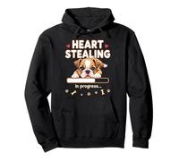 Bulldog inglese a forma di cuore, regalo divertente per cuccioli di bulldog Felpa con Cappuccio