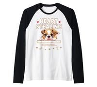 Bulldog inglese a forma di cuore, regalo divertente per cuccioli di bulldog Maglia con Maniche Raglan