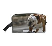 Bulldog inglese Bokeh Skateboard Animali domestici inglese, Borsa per il trucco Borsa per cosmetici Borsa da viaggio portatile da viaggio Borsa per trucco Organizer