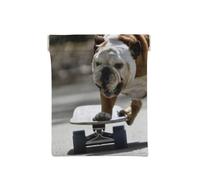 Bulldog inglese Bokeh Skateboard Animali domestici inglese, Spremere il portafoglio superiore da donna Borsa portaoggetti Piccola portamonete Portamonete