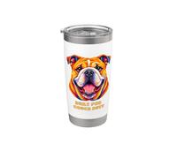 Bulldog inglese costruito per il design del ritratto di servizio del divano Bicchiere termico in acciaio inox doppia parete