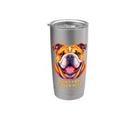 Bulldog inglese costruito per il design del ritratto di servizio del divano Bicchiere termico in acciaio inox doppia parete