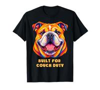 Bulldog Inglese costruito per Il Design del Ritratto di Servizio del Divano Maglietta