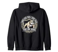 Bulldog Inglese Dad The Big Boss Dog Lover Pet Parent Felpa con Cappuccio
